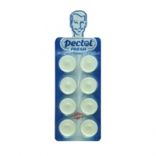 Pastilės eukalipto skonio su vitaminu C 19.2g.