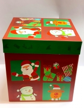 Kalėdinė dovanų dėžutė su besmegeniu ir kalėdų sėneliu