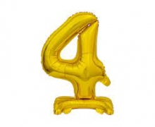 Balionai folinis skaičius ,,4 '' 38cm. pastatomas auksinės sp.