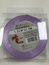Atlasinė juostelė 12mm x 22,5m švelniai violetinė sp.