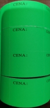 Kainų etiketės stačiakampės CENA 25x35mm