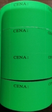 Kainų etiketės stačiakampės CENA 25x35mm