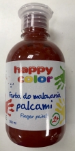 Dažai pirštais dažyti Happy Color 300ml tamsiai-rudi