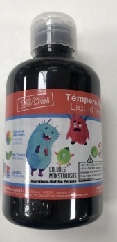 Dažai tempera lengvai nuplaunami juodos spalvos 250ml