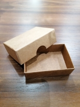 Dviejų dalių dovanų dėžutė, 80 x 55 x 25 mm, ruda