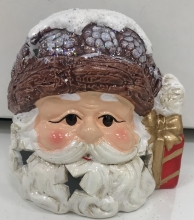 Kalėdų senis keramika šviečiantis 11x11x8 cm