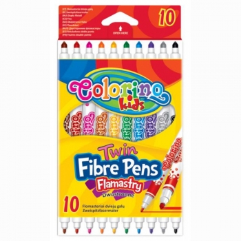 Flomasteriai dvipusiai 10spalvų Colorino KIDS