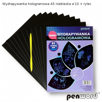 Kūrybos rinkinys gratažui A5, 10lapų, mėlynas