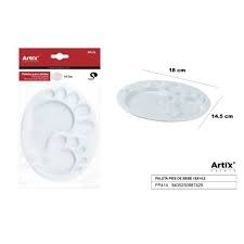 Paletė 18cm. Artix plastikinė baltos spalvos