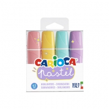 Teksto žymekliai CARIOCA Pastel, 4 vnt.