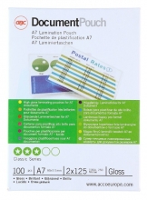 Laminavimo vokeliai GBC, A7, 80x111mm, 125mik., blizgūs,100vnt.