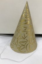 Šventinės kepuraitės, 10vnt., 14x20 cm, aukso-sidabro spl.