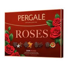 Saldainių rinkinys Pergalė Roses su juoduoju šokoladu 348g