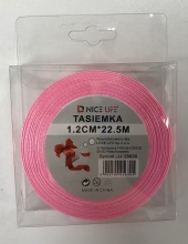 Atlasinė juostelė 12mm x 22,5m rožinės sp.