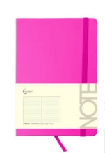 Užrašų knyga A6 CERVANTES 95lapai neoninė rožinė sp. linija,langas,baltas lapas