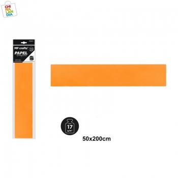 Krepinis popierius MP 50x200cm šviesiai oranžinės sp.