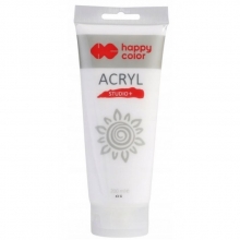Akriliniai dažai Happy Color Studio+ 200ml cinko baltas