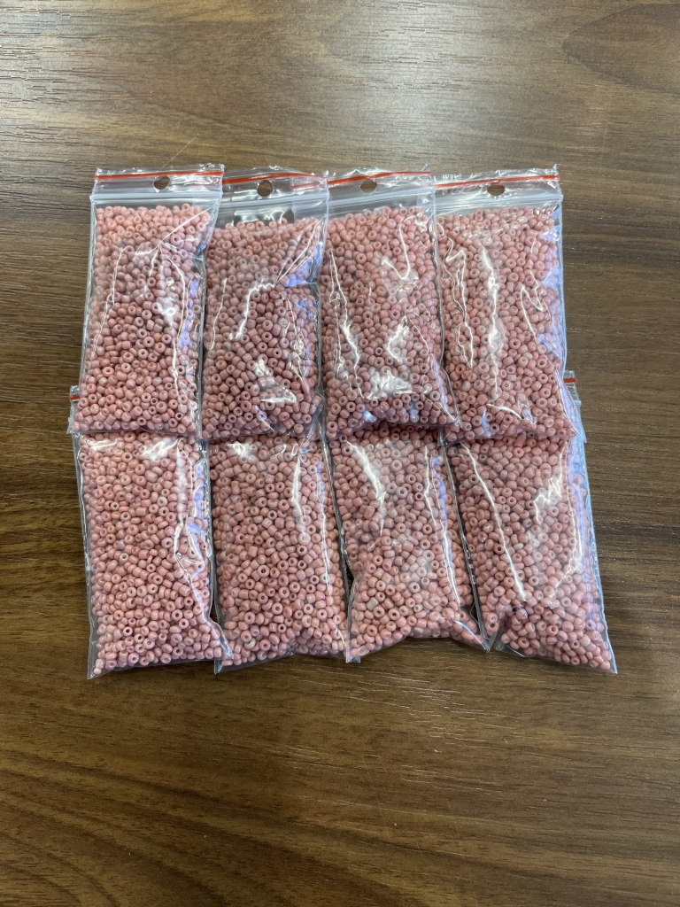 Biseris 20g, 2-2,5mm, persikinis matinis