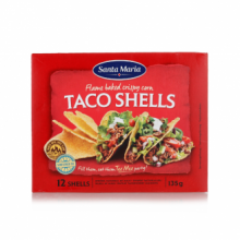 Kukurūzų krepšeliai SANTA MARIA Tex Mex Taco shells, 125 g