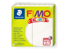 Modelinas FIMO Kids, 42 g, baltos su blizgučiais sp. (052)