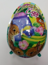 Plastikinis kiaušinis EASTER surprise Egg su ledinuku kramtomu saldainiu ir guma ir žaislu