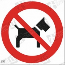 Lentelė su šunimi įeiti draudžiama 200 x 200mm. PT