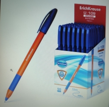 Ultra glide tušinukas U-109 ORANGE STICK&GRIP, ErichKrause, storis 1.0mm, mėlynos sp.