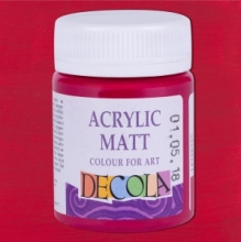 Akriliniai matiniai dažai Decola, 50 ml. raudonos spalvos