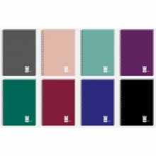Sąsiuvinis A4, 100l.lang.,70g. ONE COLOR su spirale Interdruk