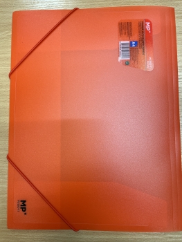 Dėklas MP A4 su gumytė oranžinės sp.