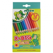 Spalvoti pieštukai Jolly, tribriauniai, 12 spalvų.