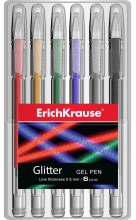 Gelinių rašiklių rinkinys NEON, ErichKrause, storis 0,6mm, 6 neoninės spalvos