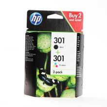 Rašalinių kasečių rinkinys HP 301 juoda + 301 spalvota