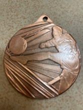 Medalis metalinis Futbolas bronzinės sp. 5cm