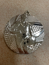 Medalis metalinis Krepšininkas sidabrinės sp. 5cm