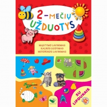 Užduočių knygutė 2-mečių užduotys. Su lipdukais. Mąstymo lavinimas, kalbos ugdymas, motorikos lavinimas