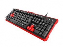 Klaviatūra žaidimų Genesis Keyboard Rhod 110 RU juoda-raudona