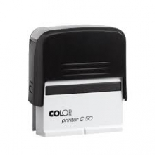 Antspaudas Printer C50 juodas korpusas, bespalvė pagalvėlė COLOP