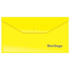 Aplankas vokas su segtuku Berlingo C6 geltonos spl. permatomas