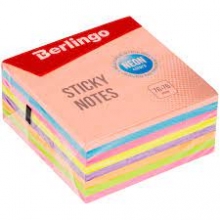 Lipnūs lapeliai Berlingo Sticky notes Neon įvair.spl 8 spl. 76x76 mm. 400 vnt.