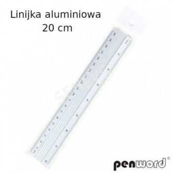 Liniuotė 20cm aliumininė PENWORD