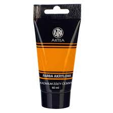 Akriliniai dažai 60 ml. geltona ryškiai sp. ASTRA