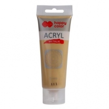 Akriliniai dažai Happy Color 75ml metalikas auksinis Nr.111