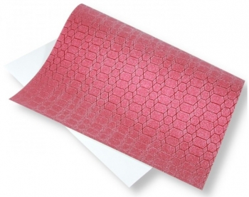 Popierius blizgus 140g, 40x60cm raudonas su piešiniu PENWORD