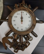 Laikrodis Jūrininko pakabinamas su inkaru ant grandinės