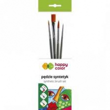Teptukų rinkinys Happy Color 4vnt. sintetika