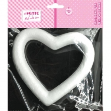 Putų polistirolo forma dekoravimui deVENTE širdelė, 135x22 mm