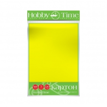 Dekoratyvinis kartonas HobbyTime, A4, 5 lapai 220g/m, geltonos spalvos