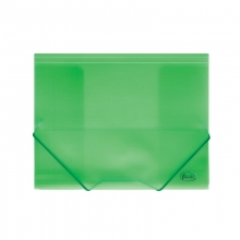 Dėklas A4, skaidrus žalias, su gumele