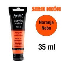 Akriliniai dažai Artix 35ml. NEON oranžinės sp.